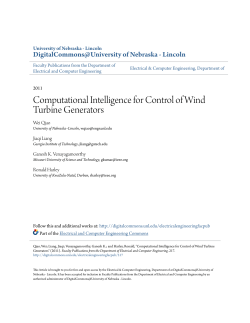 Computational Intelligence for Control of Wind Turbine Generators