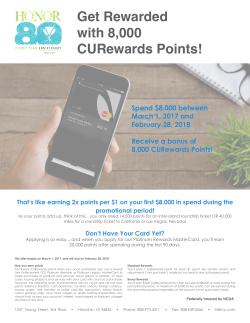 Get Rewarded with 8000 CURewards Points!