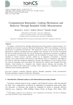Computational Rationality: Linking Mechanism and Behavior