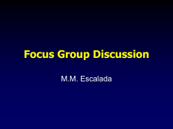 Focus group discussion