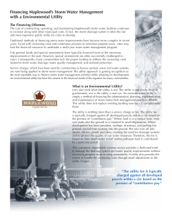 Financing Maplewood`s Storm Water