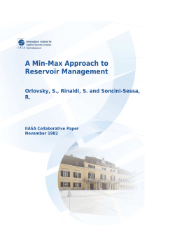 A Min-Max Approach to Reservoir Management