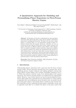 A Quantitative Approach for Modeling and Personalizing Player