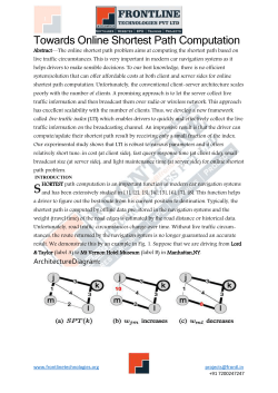 Towards Online Shortest Path Computation