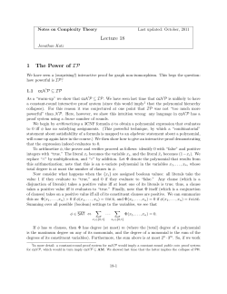 Lecture 18 1 The Power of IP