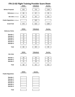 ITN 15-02 Flight Training Provider Score Sheet