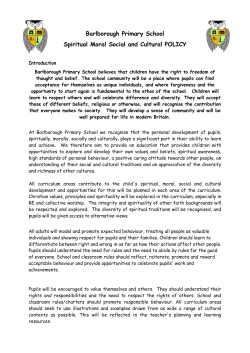 smsc policy - Barlborough Primary School