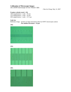 Calibration of Microscopic Images