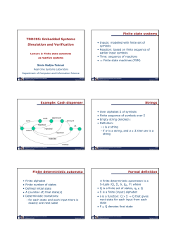 Embedded Systems Simulation and Verification Finite