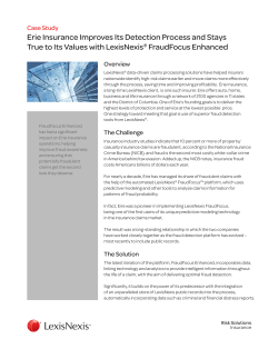 Erie Insurance Improves Its Detection Process and