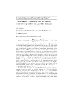 About traces, extensions and co&ndash;normal derivative operators on