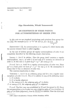On existence of fixed points for automorphisms of order two