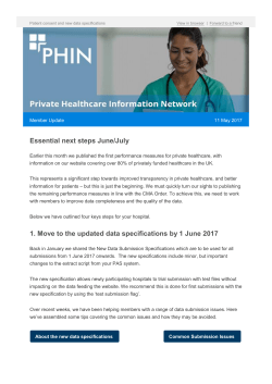 Member update 12 May 2017