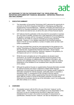 AAT response to the IFAC consultation on &ldquo;Developing and