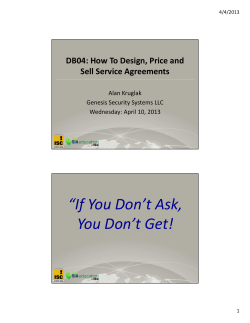 DB04_How To Design, Price and Sell Service Agreements
