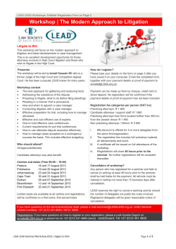 Litigate to win - Legal Education and Development