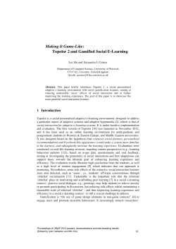 Making It Game-Like: Topolor 2 and Gamified Social E