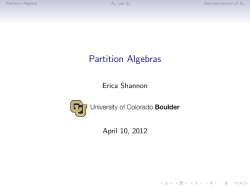 Partition Algebras