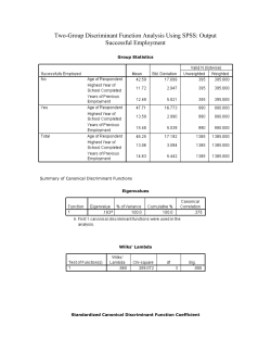 DFA Two Groups OUTPUT