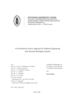 An Architecture-Centric Approach for Software Engineering with