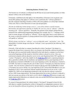 Deducting Business Website Costs The business use of websites is