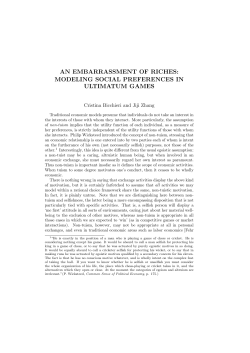 An Embarrassment of Riches: Modeling Social Preferences in