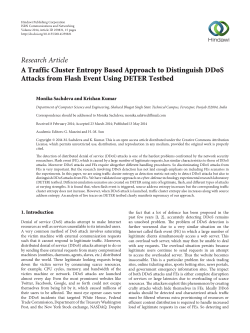 A Traffic Cluster Entropy Based Approach to Distinguish DDoS