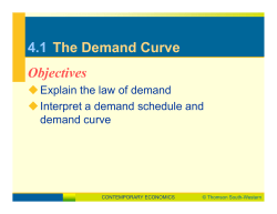 4.1 The Demand Curve Objectives