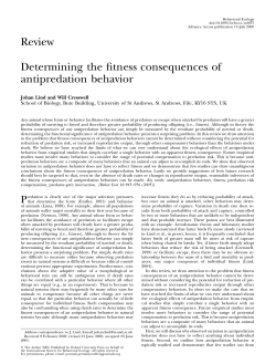 Review Determining the fitness consequences of