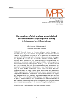 The prevalence of playing-related musculoskeletal disorders in