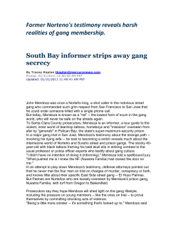 25.South Bay Informer Strips Away Gang Secrecy (February 1, 2011)