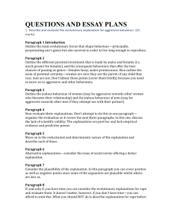 Paragraph 1 Introduction Outline a biological