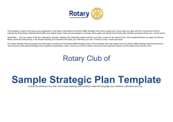 Strategic Planning Club Template