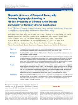 Diagnostic Accuracy of Computed Tomography Coronary