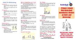 Primary Schools Mini-Basketball Introductory Booklet on Rules and