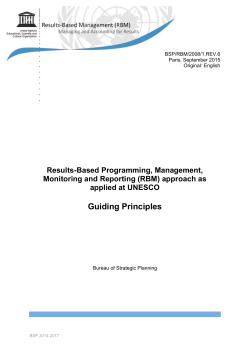 Results-based programming, management and monitoring