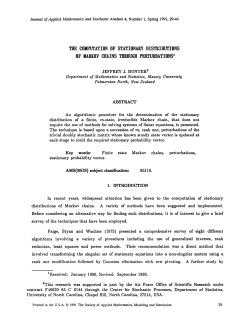 the computation of stationary distributions