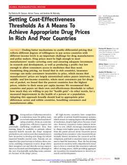 Setting Cost-Effectiveness Thresholds As A