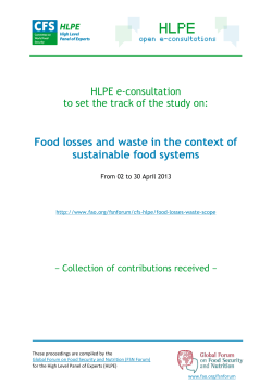 global forum on food security and nutrition