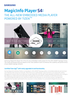 MagicInfo Player S4 - Samsung Display Solutions