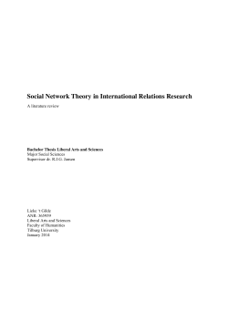 Social Network Theory in International Relations Research