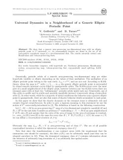 Universal dynamics in a neighbourhood of a generic elliptic periodic