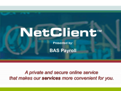 NetClient Power Point Presentation