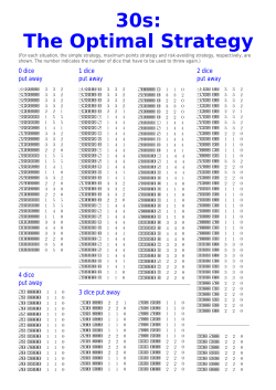 30s: The Optimal Strategy