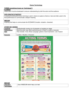 Drama Terminology