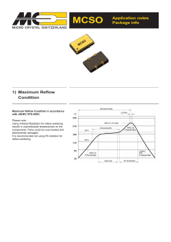 MCSO Application notes Package info 1) Maximum Reflow Condition