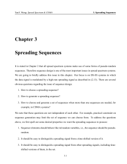 Chapter 3 Spreading Sequences