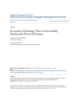 Ecosystem Advantage: How to Successfully Harness the Power of