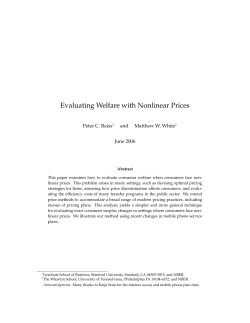 Evaluating Welfare with NonLinear Prices
