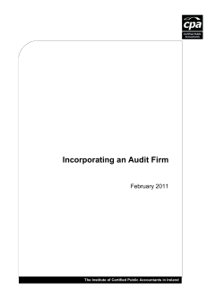 Incorporating an Audit Firm